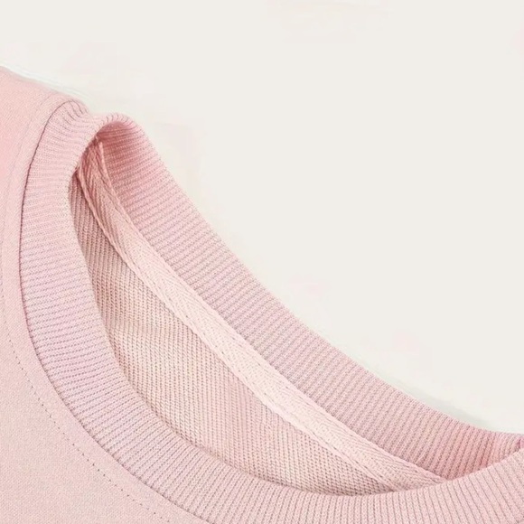 Women’s Pink 'Choose Happy' Heart Crewneck Sweatshirt - Size XL - NWOT - Picture 4 of 5